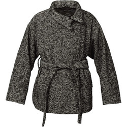 Funky Buddha Γυναικείο Ημίπαλτο Μάλλινο Ανθρακί FBL010-119-01