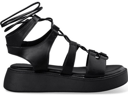 Envie Shoes Καλοκαιρινές Γυναικείες Πλατφόρμες Χαμηλές Μαύρες E96-21319-34