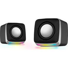 Andowl Q-YX25 Ηχεία Υπολογιστή 2.0 με RGB Φωτισμό Μαύρα