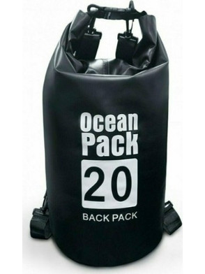 Ocean Pack 170232 Στεγανός Σάκος Ώμου 20lt Μαύρος