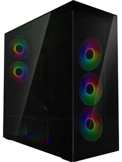 Arctic Xtender VG Black Midi Tower Κουτί Υπολογιστή RGB με Πλαϊνό Παράθυρο
