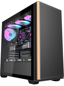 Darkflash DS900WS Black Gaming Midi Tower Κουτί Υπολογιστή RGB με Πλαϊνό Παράθυρο