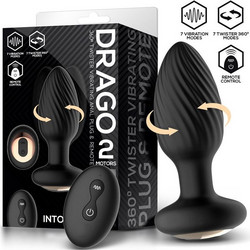 IntoYou Drago 2 Πρωκτική Σφήνα Ασύρματη με Δόνηση Μαύρη