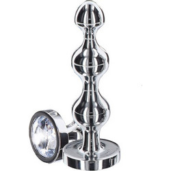 ToyJoy Diamond Star Beads Large Πρωκτική Σφήνα Diamond Plug Ασημί