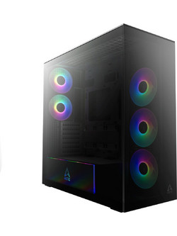 Arctic Xtender Black Midi Tower Κουτί Υπολογιστή RGB με Πλαϊνό Παράθυρο