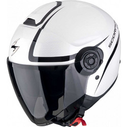 Scorpion Exo-City II Blur White Silver Yellow Κράνος Μηχανής Jet