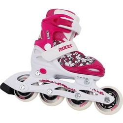 Roces Compy X Inline Αυξομειούμενα Rollers Ενηλίκων Λευκά Φούξια