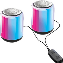 Ezra NL47 Ηχεία Υπολογιστή με Bluetooth & RGB Φωτισμό Διαφανή