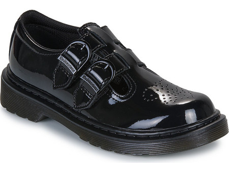 Dr. Martens Παιδικές Μπαλαρίνες Δερμάτινες με Ρυθμιζόμενο Λουράκι Μαύρες 31903001