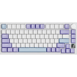 Ajazz AK820 Pro Ασύρματο Μηχανικό Gaming Πληκτρολόγιο TenKeyLess με Ajazz Flying Fish Διακόπτες RGB White Purple