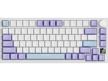 Ajazz AK820 Pro Ασύρματο Μηχανικό Gaming Πληκτρολόγιο TenKeyLess με Ajazz Flying Fish Διακόπτες RGB White Purple