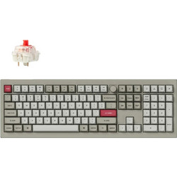 Keychron V6 Max QMK/VIA Ασύρματο Μηχανικό Gaming Πληκτρολόγιο με Gateron Jupiter Red Διακόπτες Grey