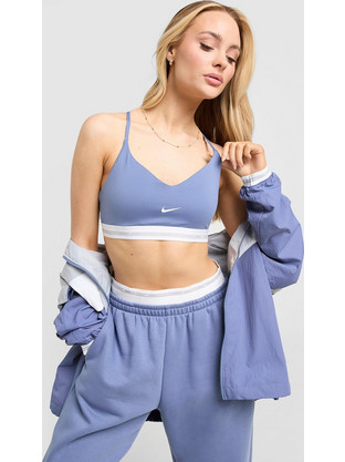 Nike Training Indy Swoosh Αθλητικό Μπουστάκι με Μέτρια Στήριξη Γαλάζιο IH4064-433