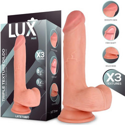 LateToBed Lux Max Triple Density Ρεαλιστικό Dildo με Βεντούζα & Όρχεις 20.8cm Flesh
