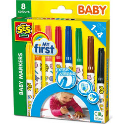 SES Creative My First Baby Μαρκαδόροι Ζωγραφικής για Μωρά Σετ 8 Χρώματα