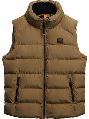 Superdry Αμάνικο Ανδρικό Μπουφάν Puffer Μπεζ M5012288A-5CS