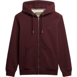 Superdry Ανδρική Ζακέτα Φούτερ με Κουκούλα και Φερμουάρ Μπορντό M2014128A-I1M