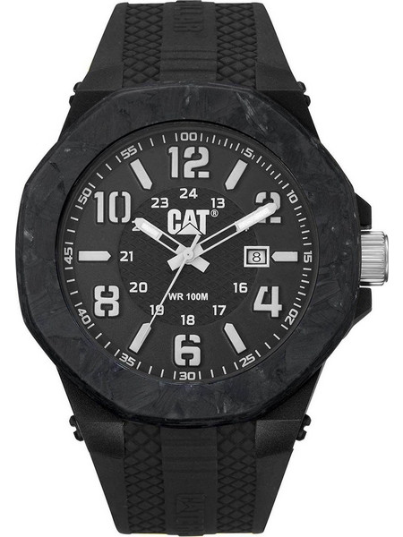 CAT Carbon Crush Ανδρικό Ρολόι με Μαύρο Καουτσούκ Λουράκι LV.161.21.132