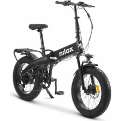 Nilox Χ10 Ultra Σπαστό Ηλεκτρικό Fat Bike 20" 250W με 6 Ταχύτητες και Δισκόφρενα Μαύρο