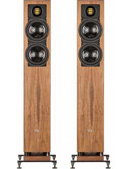 Elac Air X407 Ζεύγος Ηχείων Hi-Fi Δαπέδου 225W 3 Δρόμων Olived Walnut