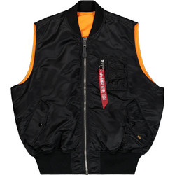 Alpha Αμάνικο Ανδρικό Μπουφάν Bomber Μαύρο 156146-03