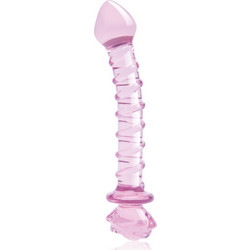 Dream Toys Glaze Glass 9" Rosebud Spiral Πρωκτικό Dildo 22.5cm Ροζ