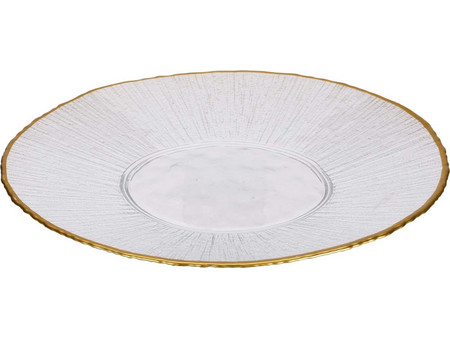 JK Home Decor Πιάτο Ρηχό Γυάλινο 28cm JK-049320