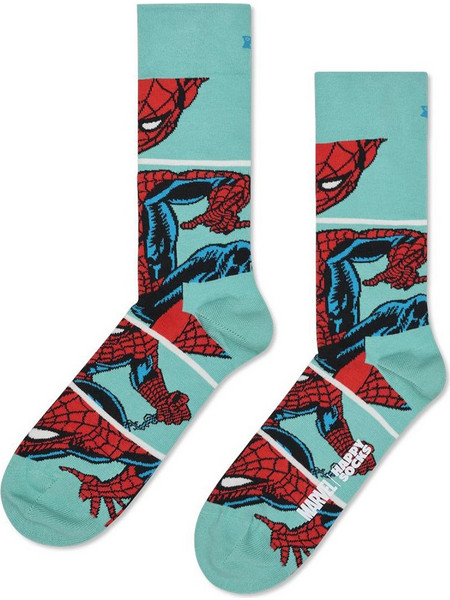 Happy Socks x MARVEL (TM) Ανδρικές Κάλτσες Ψηλές με Σχέδια Τιρκουάζ P003610-1000