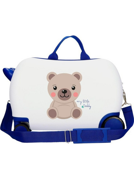 My Little Teddy Βαλίτσα Καμπίνας 45x31x20cm με 4 Ρόδες Λευκή Μπλε