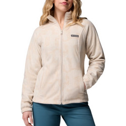 Columbia Benton Springs Γυναικεία Ζακέτα Fleece Μακριά με Φερμουάρ Nude 2021771-276