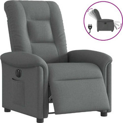 vidaXL Πολυθρόνα Relax με Υποπόδιο Ανακλινόμενη Γκρι 3303235