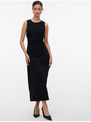 Vero Moda Midi Βραδινό Φόρεμα Μαύρο 10337644