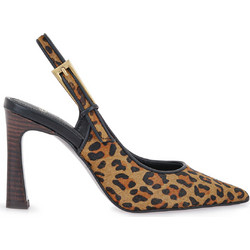 Exe Γόβες Slingback με Λεπτό Ψηλό Τακούνι Καφέ V47008415869