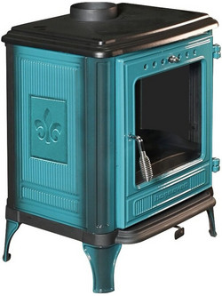 Thermozoff 8005 Μαντεμένια Ξυλόσομπα 7kW Τιρκουάζ