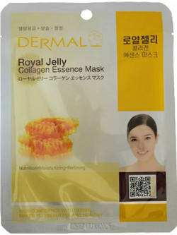 Dermal Royal Jelly Collagen Sheet Μάσκα Προσώπου για Ενυδάτωση με Κολλαγόνο & Μέλι 23gr