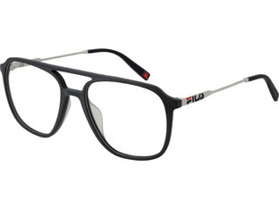 Fila VFI213 540V65 Ανδρικός Σκελετός Γυαλιών Οράσεως Κοκάλινος Μεταλλικός Ασημί Μαύρος