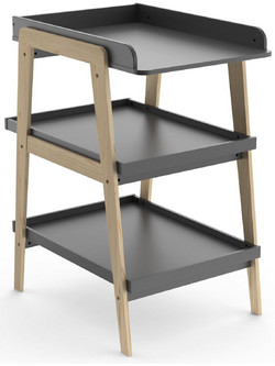PoliHome Tsuga Βάση Αλλαξιέρας Μωρού Ξύλινη 75x58cm Ανθρακί