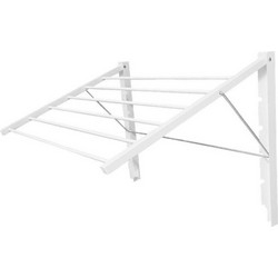 Home Deco 33286-00 Πτυσσόμενη Βιδωτή Απλώστρα Ρούχων Τοίχου Μεταλλική 55x82x50cm με Μήκος Απλώματος 4.5m