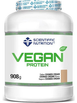 Scientiffic Nutrition Vegan Cookies & Cream Φυτική Πρωτεΐνη Χωρίς Λακτόζη 908gr
