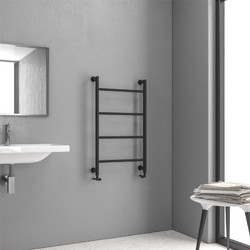 Karag Design 6 Πετσετοκρεμάστρα Μπάνιου Καλοριφέρ 900x560mm 193kcal/h Μαύρη