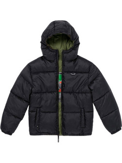 Volcom Παιδικό Μπουφάν Χειμωνιάτικο Puffer Αντιανεμικό Μαύρο Χακί C1732400-BLK