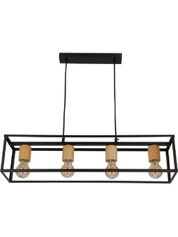 MSA Decoration Κρεμαστό Φωτιστικό Οροφής Πολύφωτο Μαύρο 20-08-540
