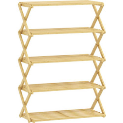 HOMCOM Παπουτσοθήκη Bamboo Φυσικό Χρώμα M60xΠ29xΥ88cm 8056644365601