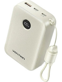 Vention FKBN0-C Power Bank 20000mAh 22.5W με Θύρα USB-A & 2 Θύρες USB-C Beige