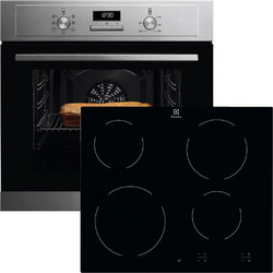 Electrolux Φούρνος Ηλεκτρικός Άνω Πάγκου 65lt 59.4cm EOH3H40BX με Κεραμικές Εστίες EHF6240IOK