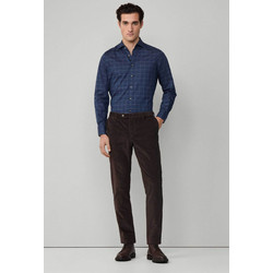 Hackett Ανδρικό Παντελόνι Chino Κοτλέ Slim Εφαρμογή Σοκολατί HM2100019R