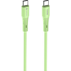 Forcell Braided USB-C to USB-C 100W 1m Lime 022862