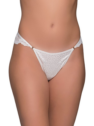 Milena By Paris Γυναικείο Sexy Brazil με Δαντέλα Λευκό 8535