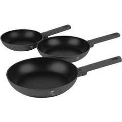 Berlinger Haus Anthracite Collection Σετ Τηγάνια Αλουμινίου με Αντικολλητική Επίστρωση Μαρμάρου 3τμχ BH-8138