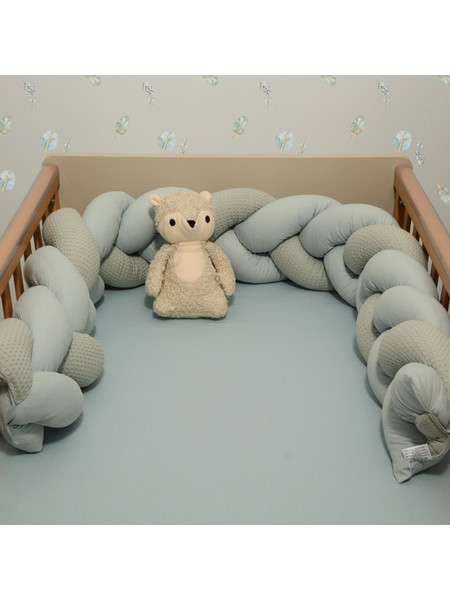 Baby Oliver Des 453 Πάντα Κούνιας Πλεξούδα Πράσινο Mint 20x200cm